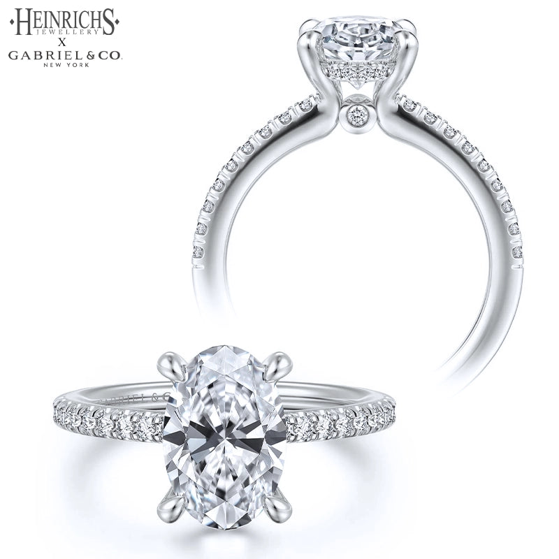1.50ctr-3.00ctr Oval Cut Lab Grown Diamond Ring