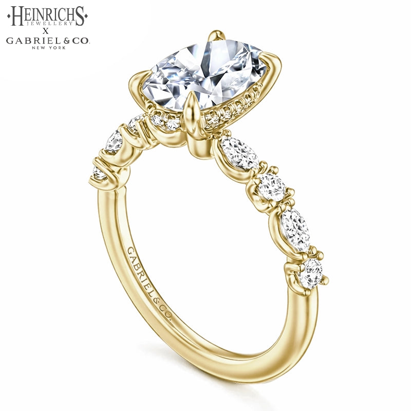 1.25ctr-3.00ctr Oval Cut Lab Grown Diamond Ring