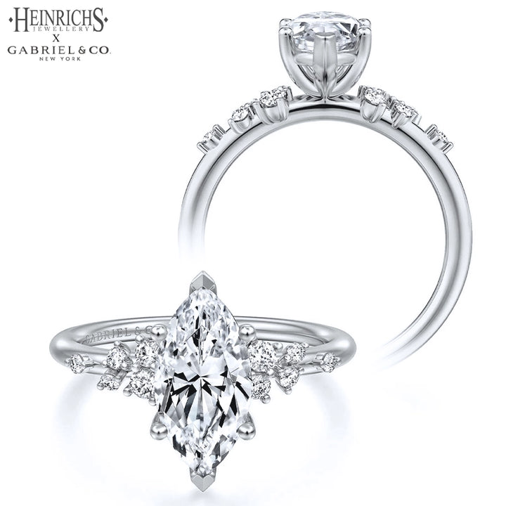 1.25ctr-2.50ctr Marquise Cut Lab Grown Diamond Ring Tailor Made