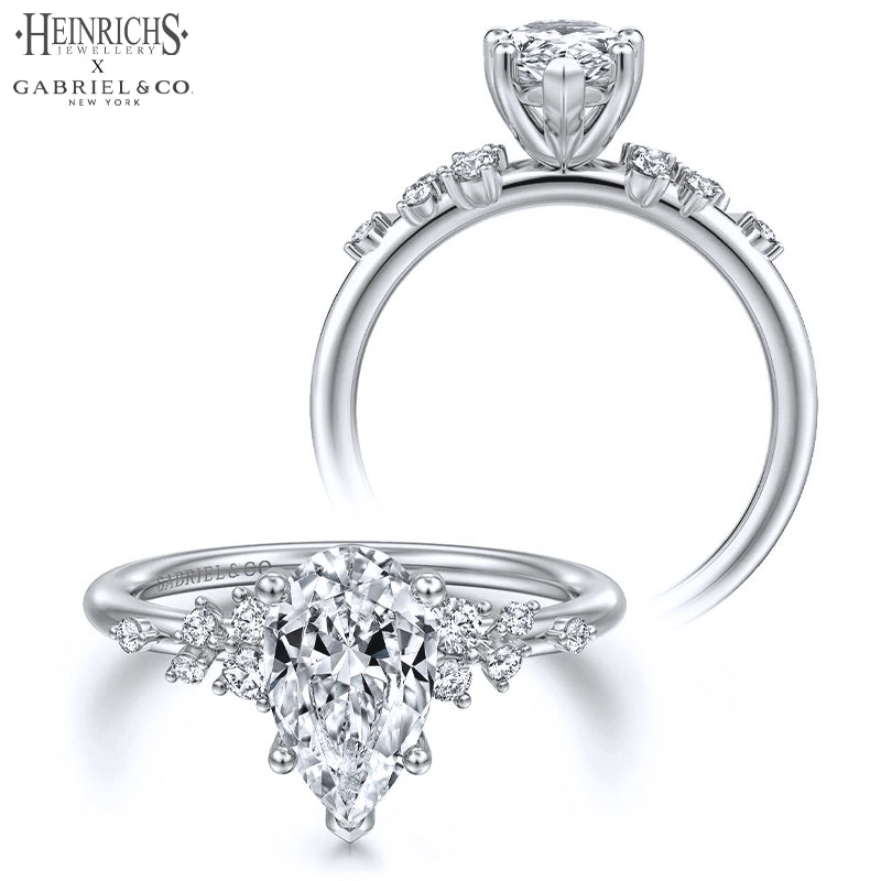 1.25ctr-2.50ctr Pear Cut Lab Grown Diamond Ring