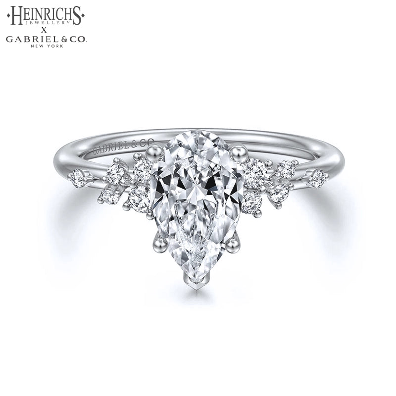 1.25ctr-2.50ctr Pear Cut Lab Grown Diamond Ring