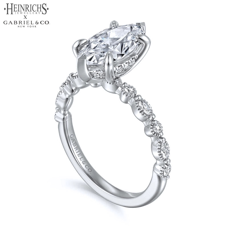 1.25ctr-2.50ctr Marquise Cut Lab Grown Diamond Ring Tailor Made