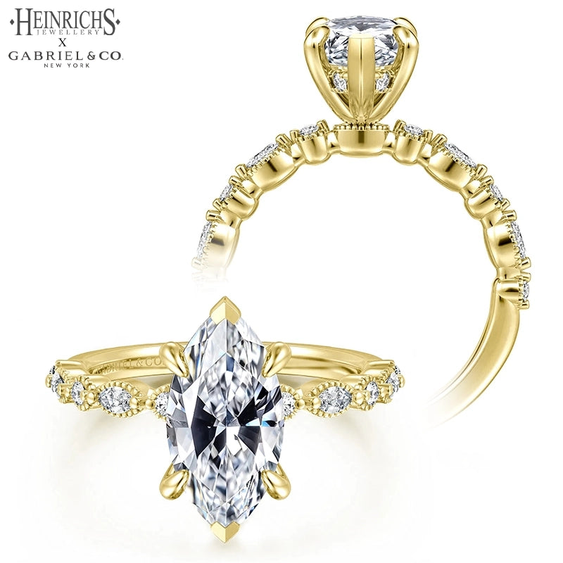 1.25ctr-2.50ctr Marquise Cut Lab Grown Diamond Ring