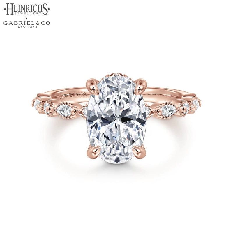 1.25ctr-2.50ctr Oval Cut Lab Grown Diamond Ring Tailor Made