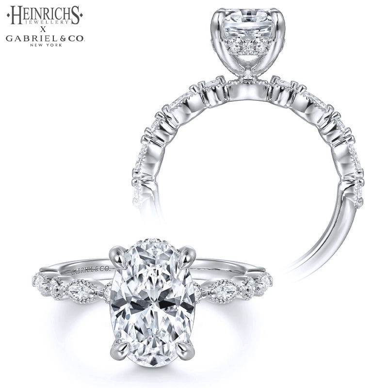 1.25ctr-2.50ctr Oval Cut Lab Grown Diamond Ring Tailor Made