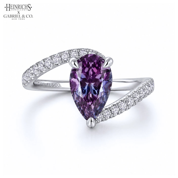 Lab Grown Alexandrite & Diamond Ring