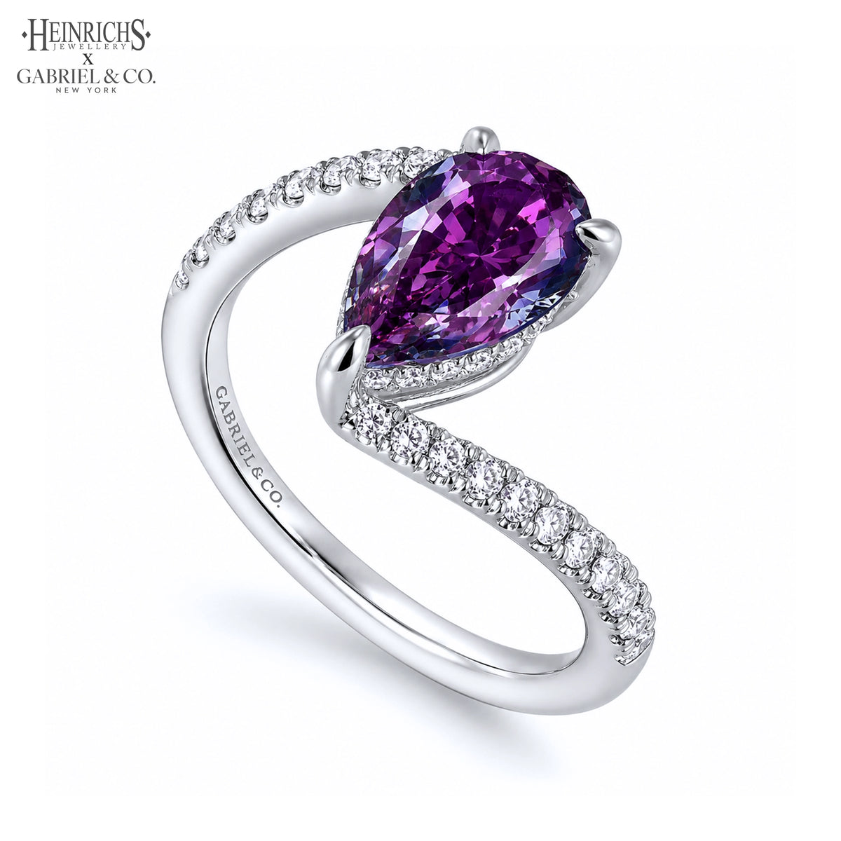 Lab Grown Alexandrite & Diamond Ring