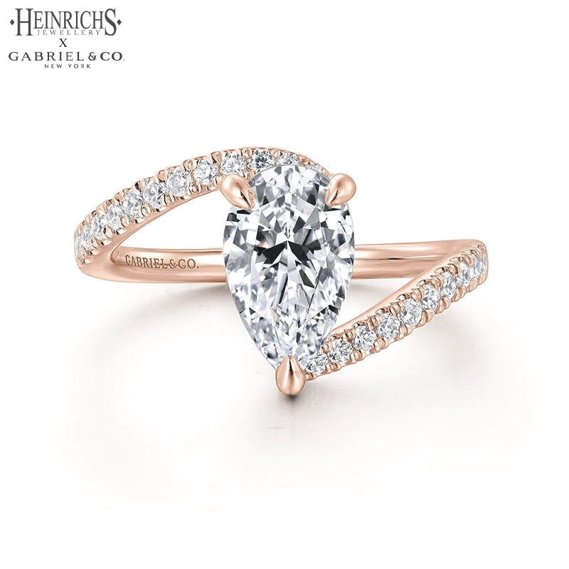 1.25ctr-2.50ctr Pear Cut Lab Grown Diamond Ring Tailor Made