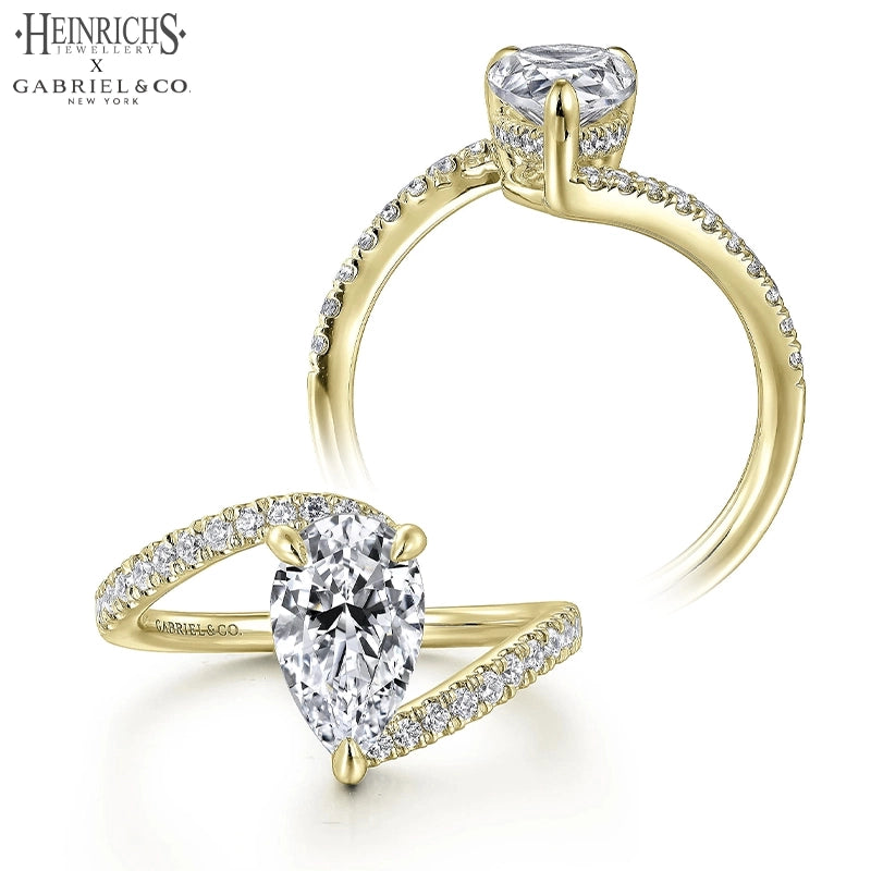 1.25ctr-2.50ctr Pear Cut Lab Grown Diamond Ring Tailor Made