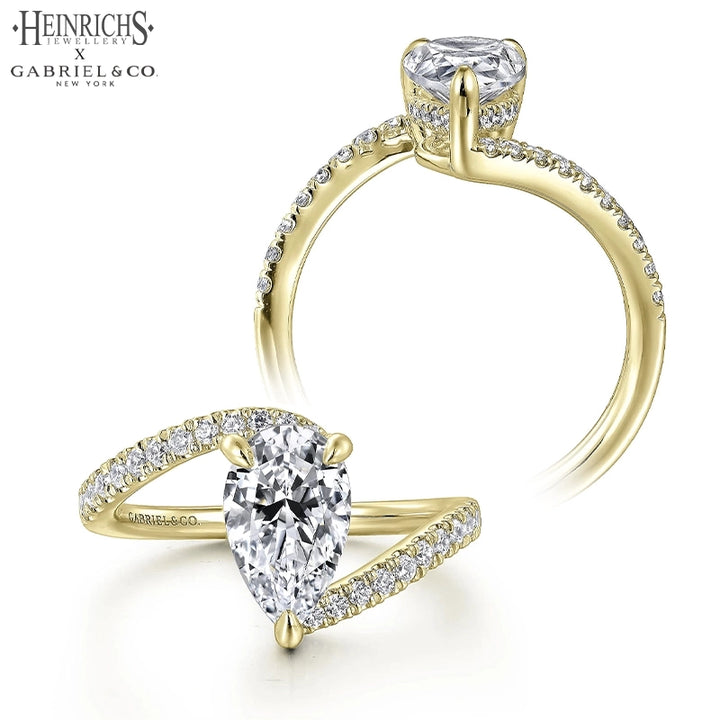 1.25ctr-2.50ctr Pear Cut Lab Grown Diamond Ring Tailor Made