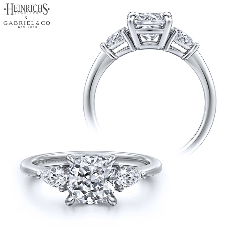 1.50ctr-3.00ctr Square Cushion Cut Lab Grown Diamond Ring