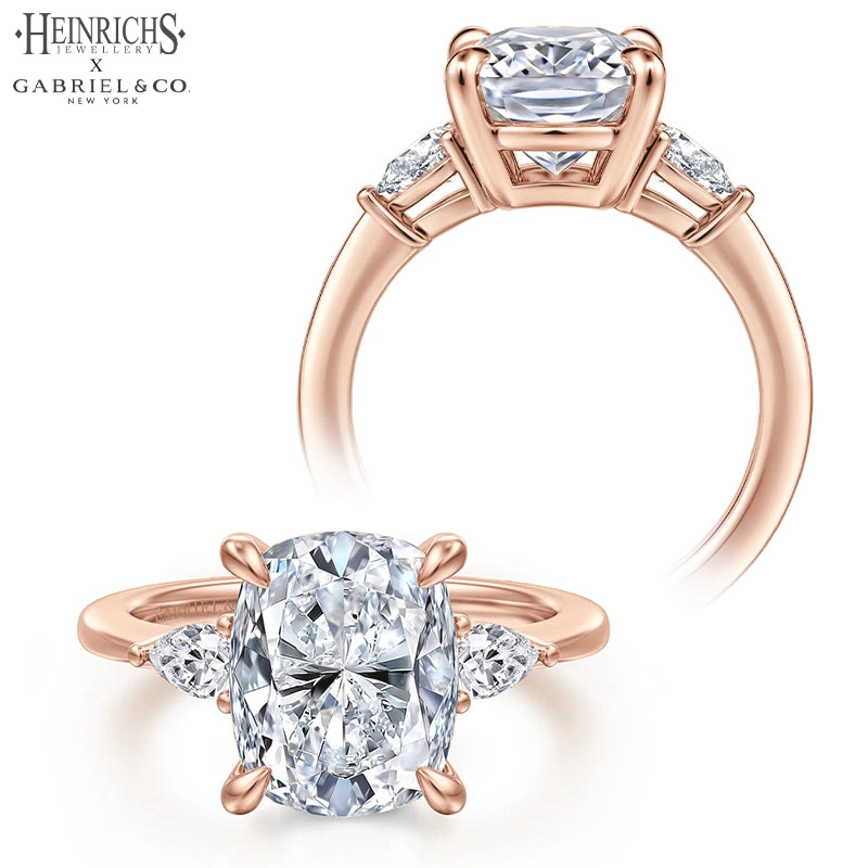 1.50ctr-3.00ctr Elongated Cushion Cut Lab Grown Diamond Ring