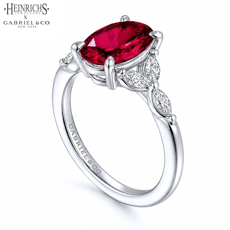 Lab Grown Ruby & Diamond Ring