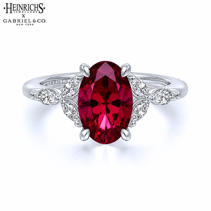 Lab Grown Ruby & Diamond Ring