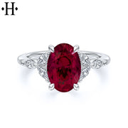 Lab Grown Ruby & Diamond Ring