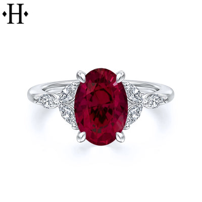 Lab Grown Ruby & Diamond Ring