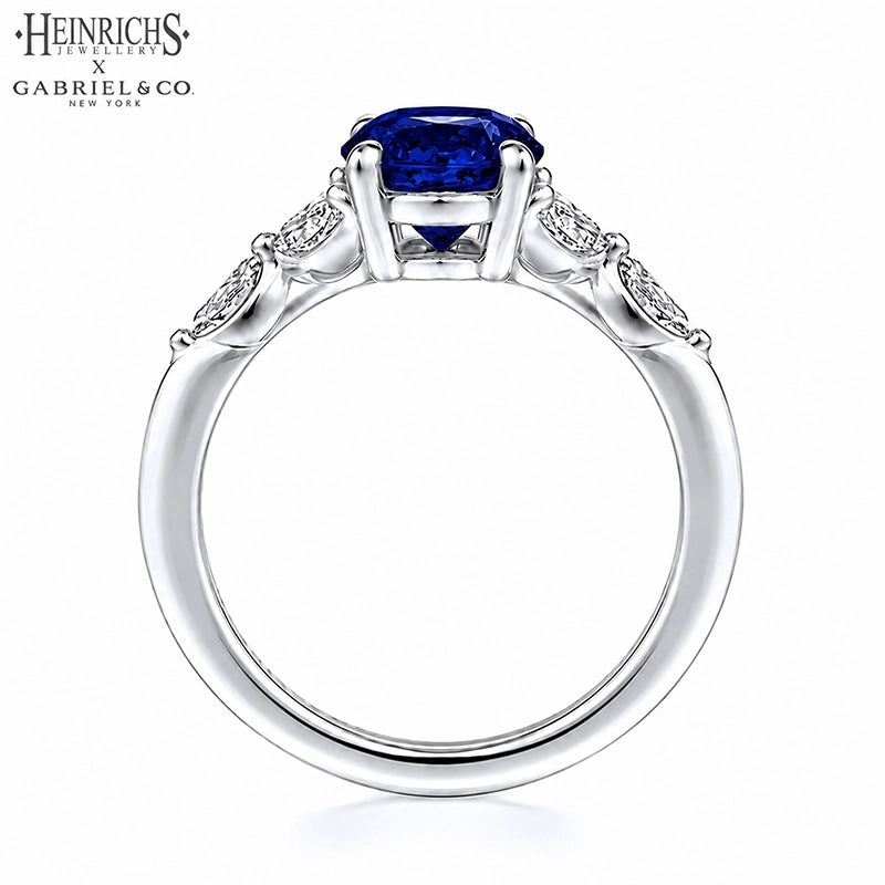 Lab Grown Sapphire & Diamond Ring