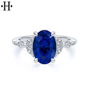 Lab Grown Sapphire & Diamond Ring