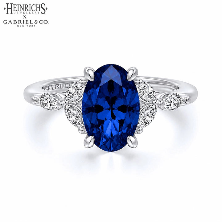 Lab Grown Sapphire & Diamond Ring