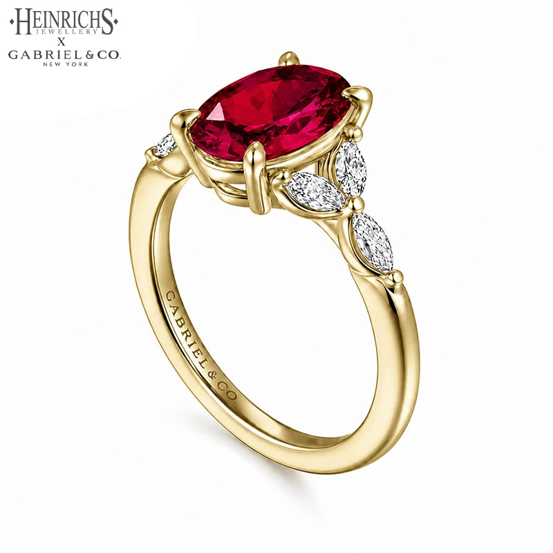 Lab Grown Ruby & Diamond Ring