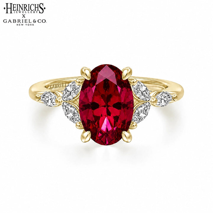 Lab Grown Ruby & Diamond Ring