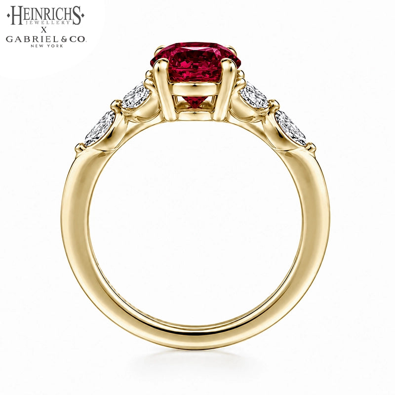 Lab Grown Ruby & Diamond Ring