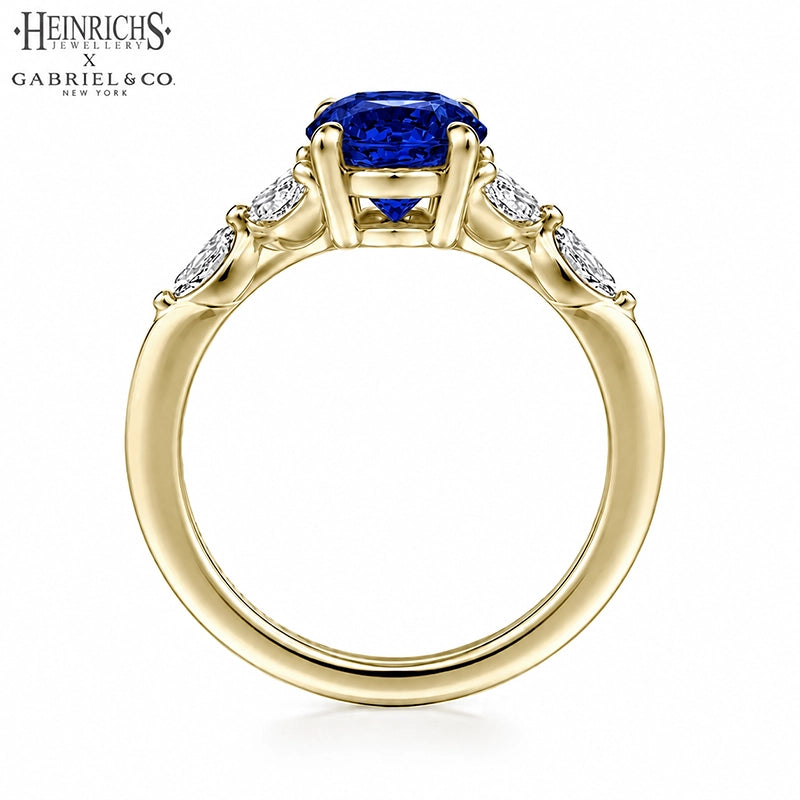 Lab Grown Sapphire & Diamond Ring