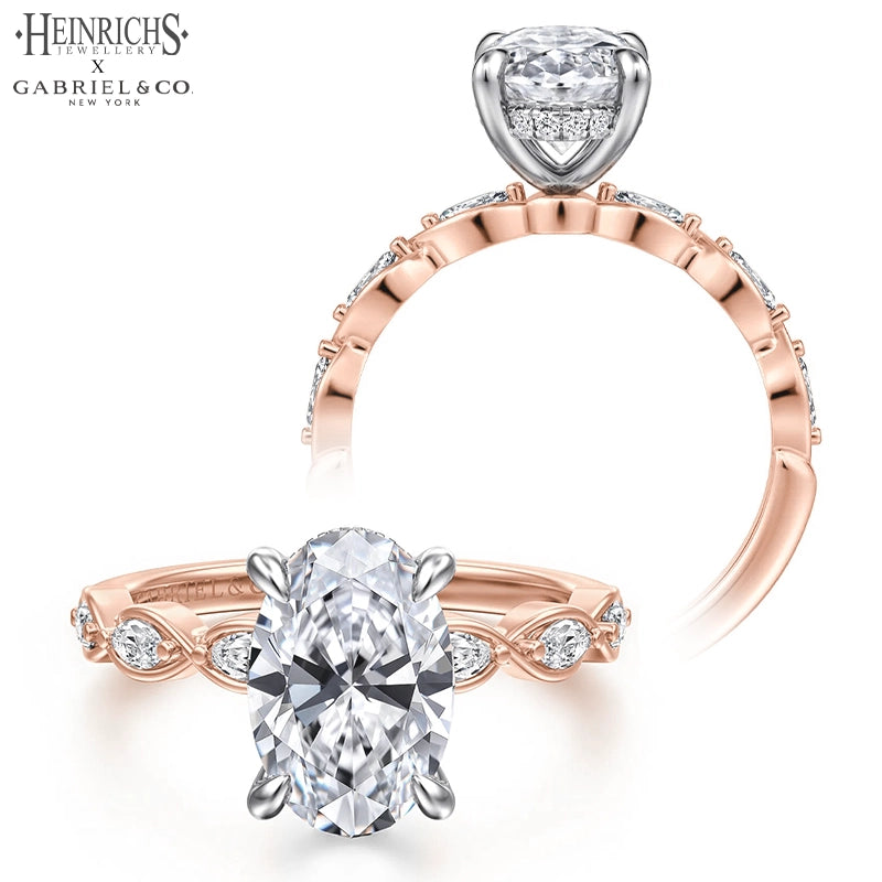 1.25ctr-2.50ctr Oval Cut Lab Grown Diamond Ring Tailor Made