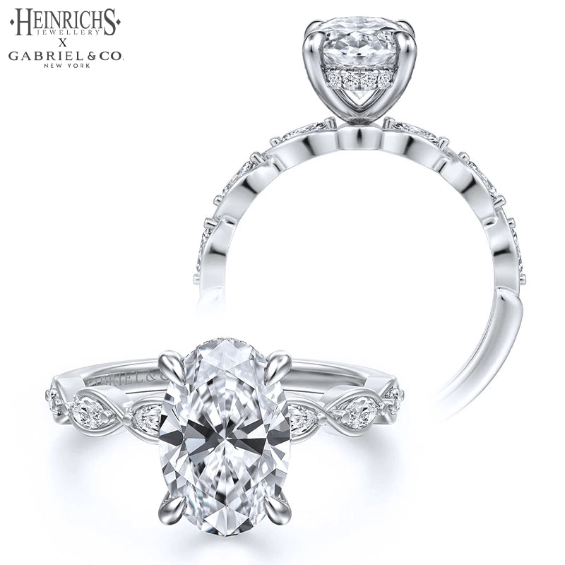 1.25ctr-2.50ctr Oval Cut Lab Grown Diamond Ring Tailor Made