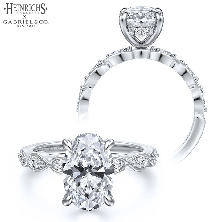 1.25ctr-2.50ctr Oval Cut Lab Grown Diamond Ring Tailor Made