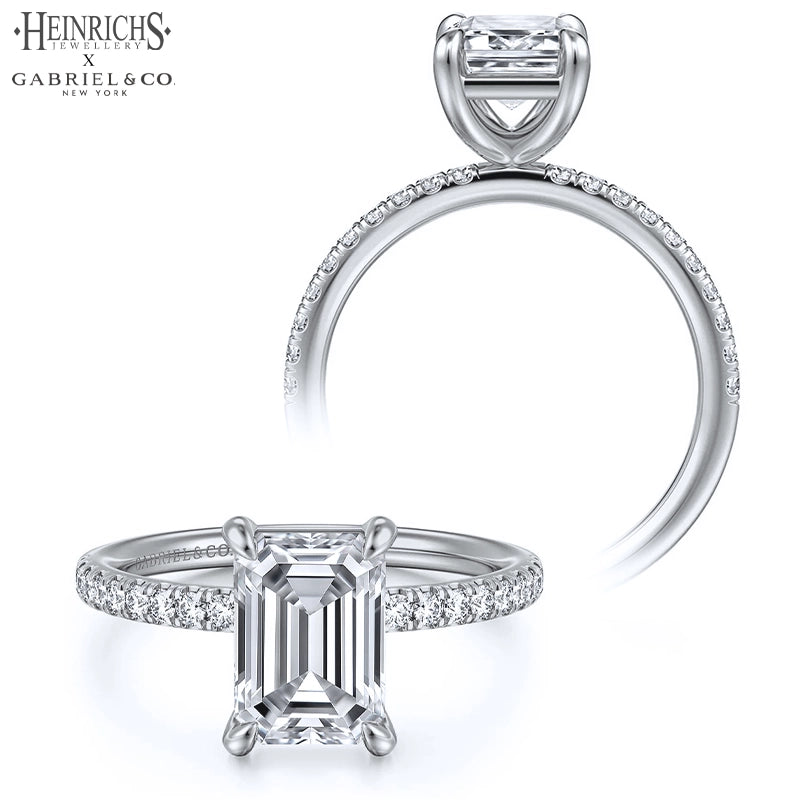 1.25ctr-2.50ctr Emerald Cut Lab Grown Diamond Ring Tailor Made