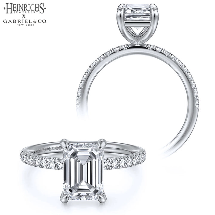 1.25ctr-2.50ctr Emerald Cut Lab Grown Diamond Ring Tailor Made