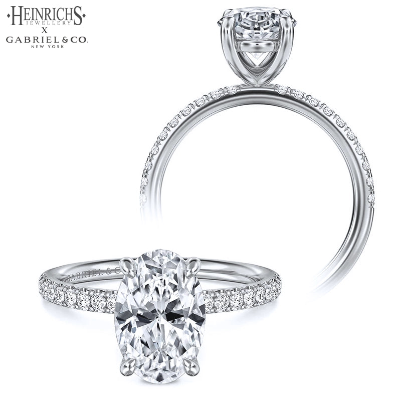 1.25ctr-2.50ctr Oval Cut Lab Grown Diamond Ring Tailor Made