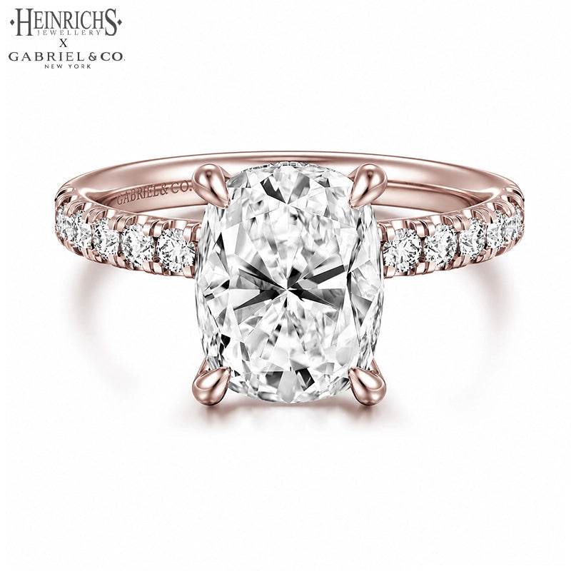 1.50ctr-3.00ctr Elongated Cushion Cut Lab Grown Diamond Ring Tailor Made