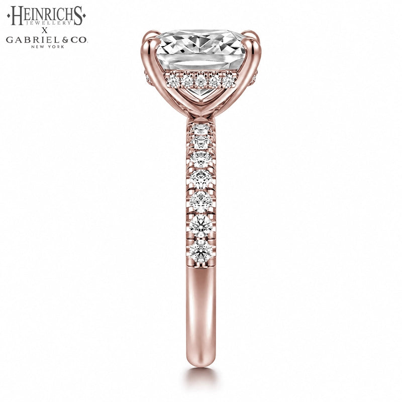 1.50ctr-3.00ctr Elongated Cushion Cut Lab Grown Diamond Ring Tailor Made