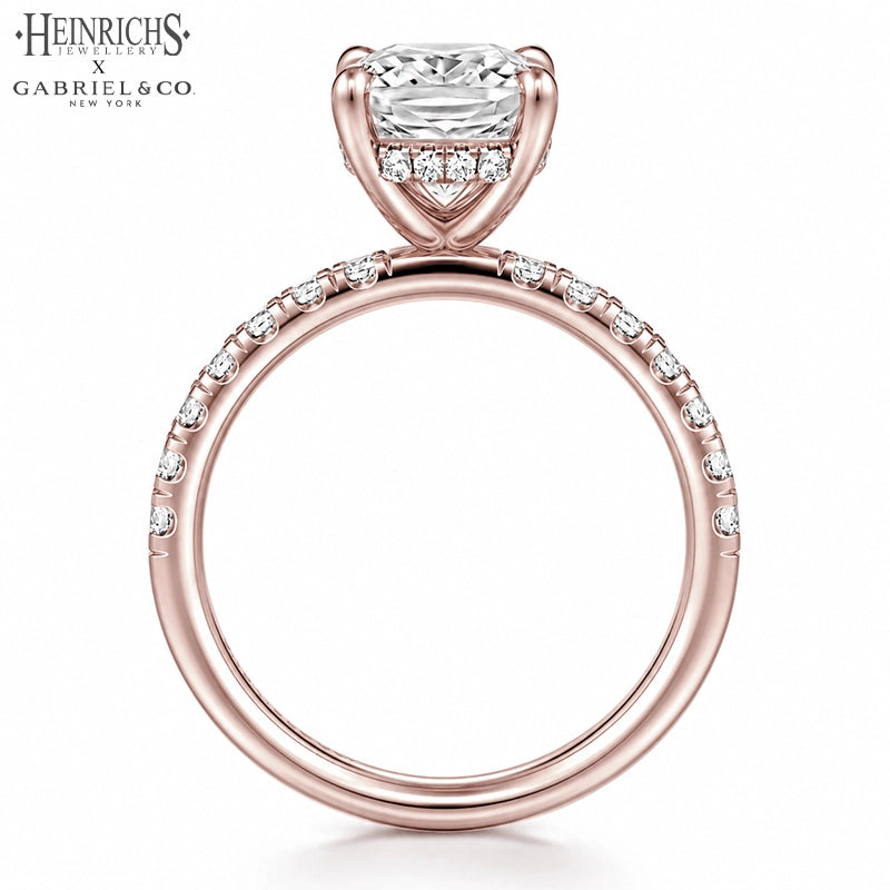 1.50ctr-3.00ctr Elongated Cushion Cut Lab Grown Diamond Ring Tailor Made