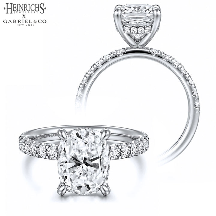 1.50ctr-3.00ctr Elongated Cushion Cut Lab Grown Diamond Ring Tailor Made