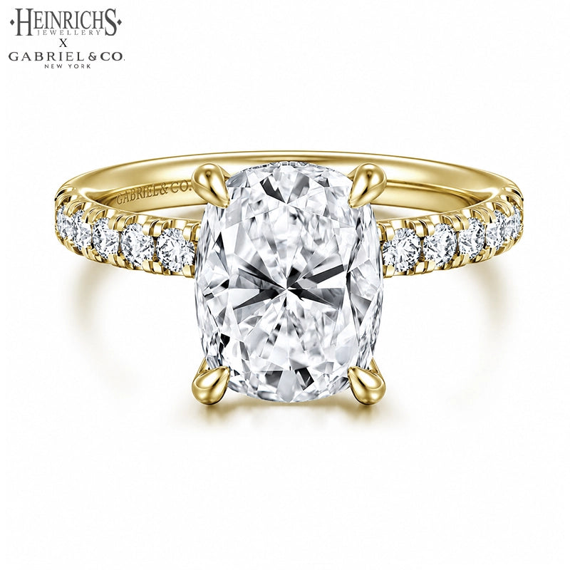 1.50ctr-3.00ctr Elongated Cushion Cut Lab Grown Diamond Ring Tailor Made