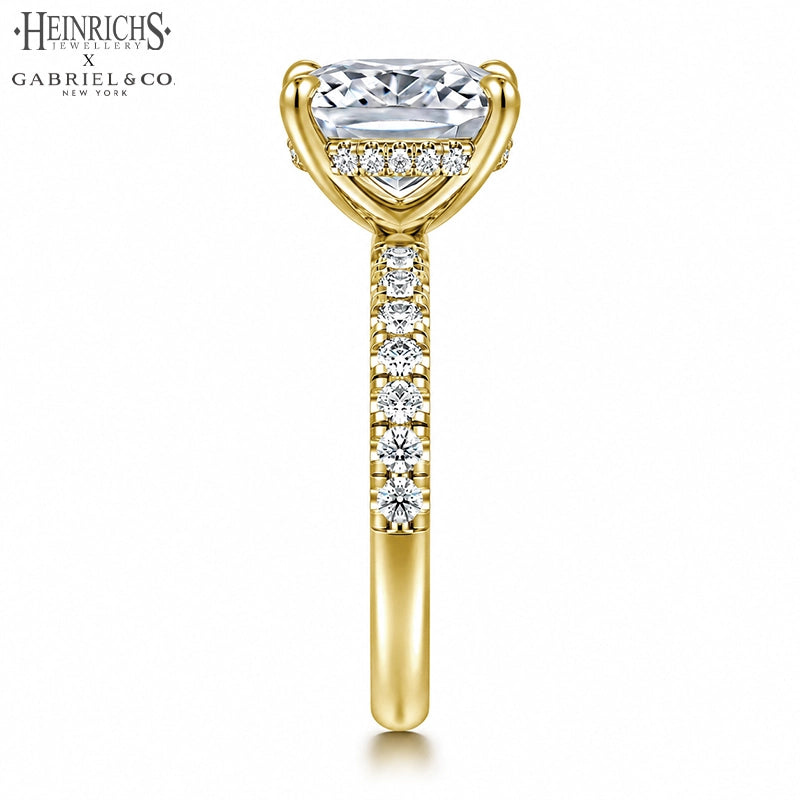 1.50ctr-3.00ctr Elongated Cushion Cut Lab Grown Diamond Ring Tailor Made