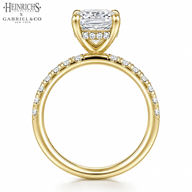 1.50ctr-3.00ctr Elongated Cushion Cut Lab Grown Diamond Ring Tailor Made