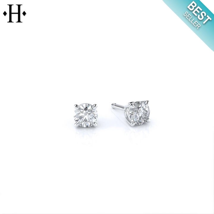0.50cts Classic V Set Lab Grown Diamond Earrings
