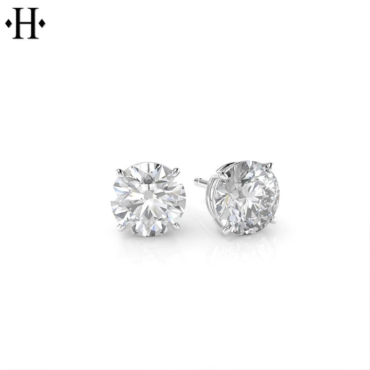 14kt 3.00cts Classic Set Lab Grown Diamond Earrings