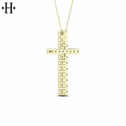 14kt Lab Grown Diamond Cross Necklace