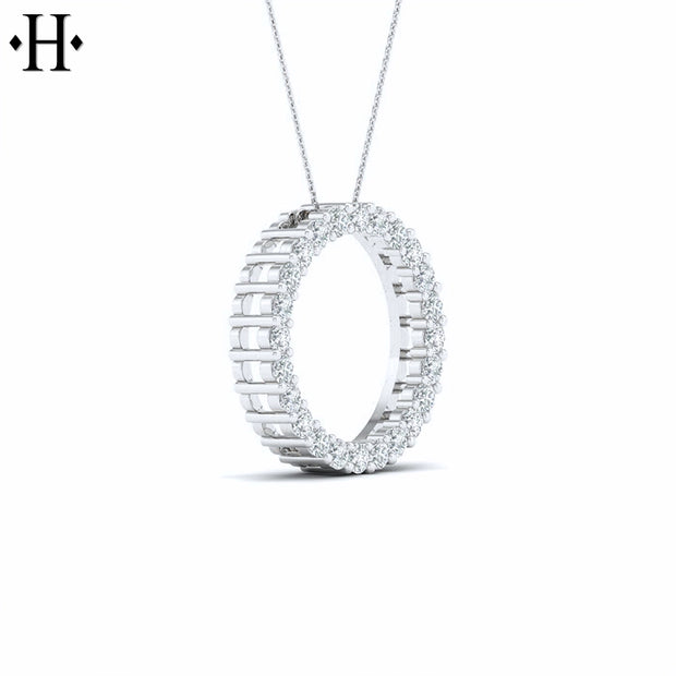 14kt Lab Grown Diamond Circle Necklace