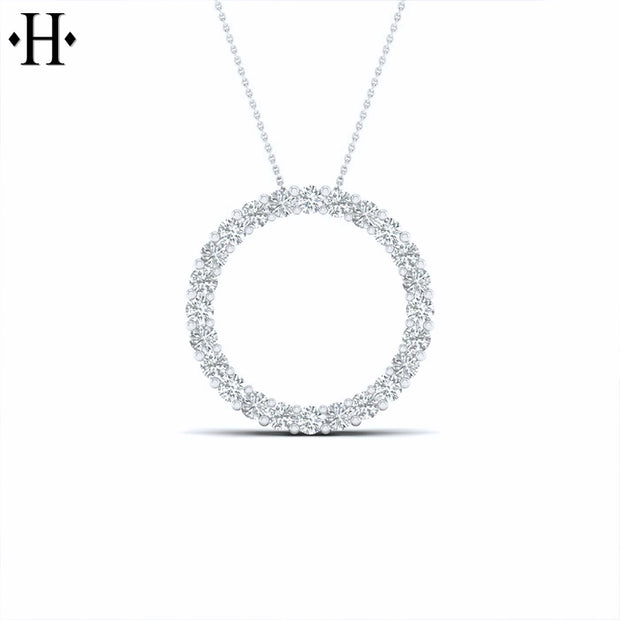 14kt Lab Grown Diamond Circle Necklace