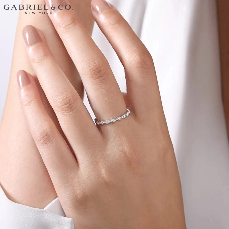0.25ctw Natural Diamond Vintage Milgrain Ring 2.5mm
