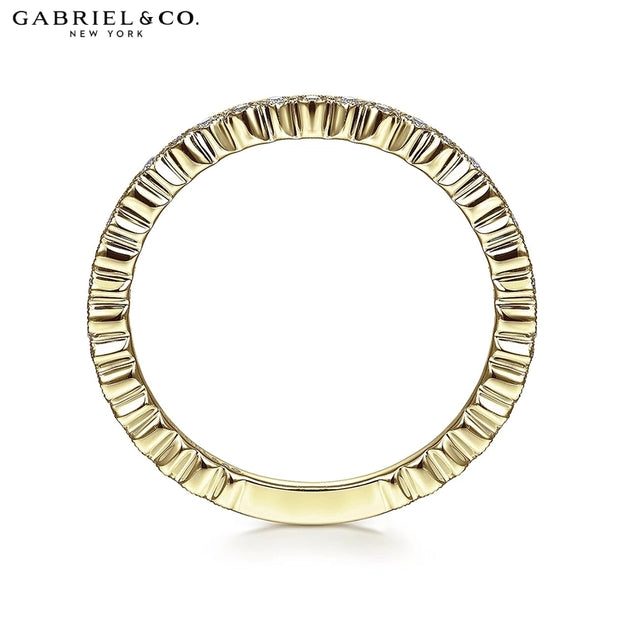 Natural Diamond Vintage Milgrain Stackable Ring