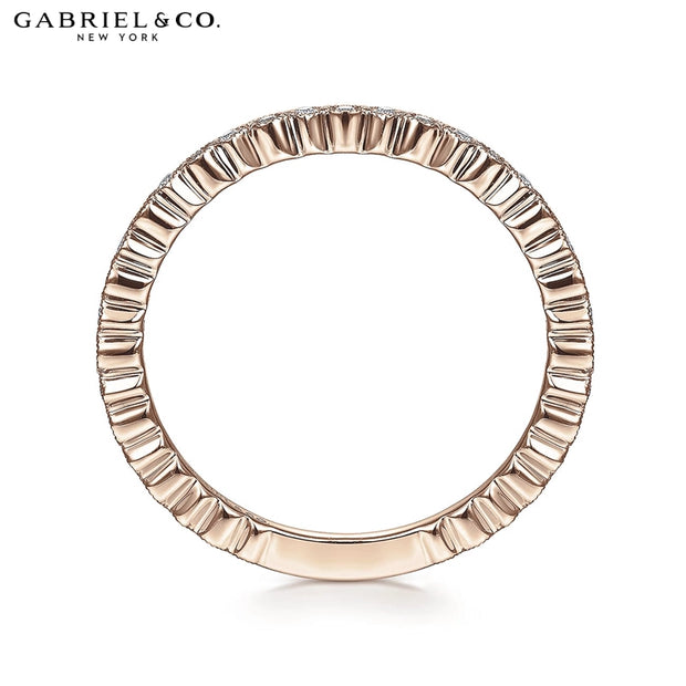 Natural Diamond Vintage Milgrain Stackable Ring
