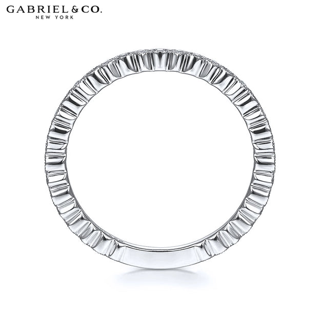 Natural Diamond Vintage Milgrain Stackable Ring