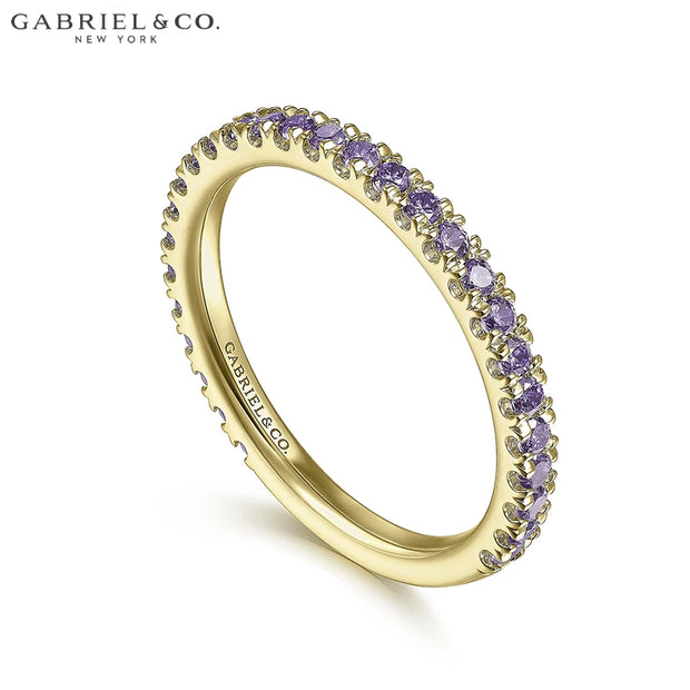 14kt Amethyst Stackable Ring
